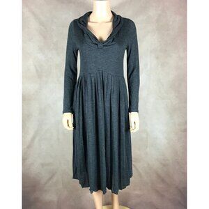 Soft Gray Pleated Maternity Midi Dress Size Small